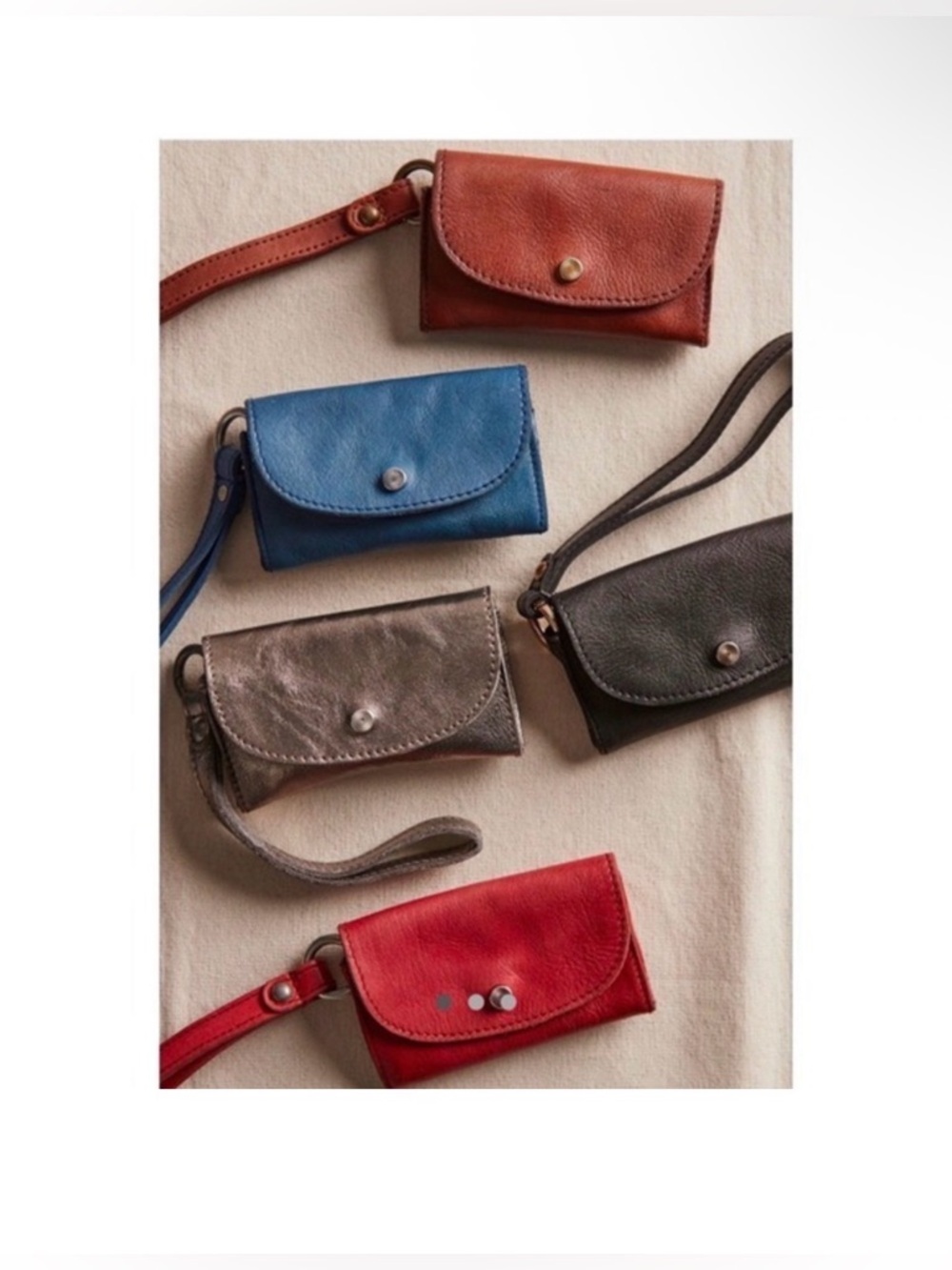 Free People Leather Card & Key Holder Wallets in Blue